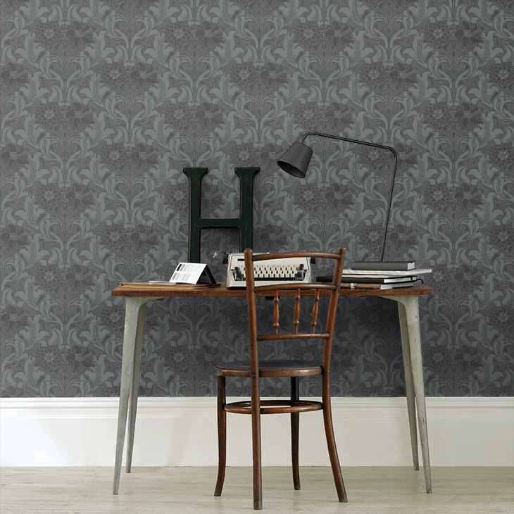 Dahlia Scroll Wallpaper - Etruria - Little Greene - 0263DAETRUR - Premier Wallcovering