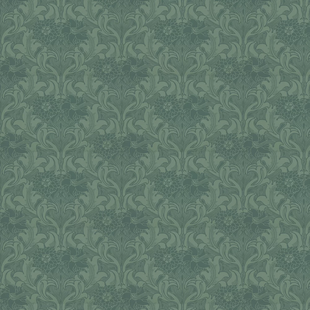 Dahlia Scroll Wallpaper - Tea with Florence - Little Greene - 0263DATEAWI - Premier Wallcovering