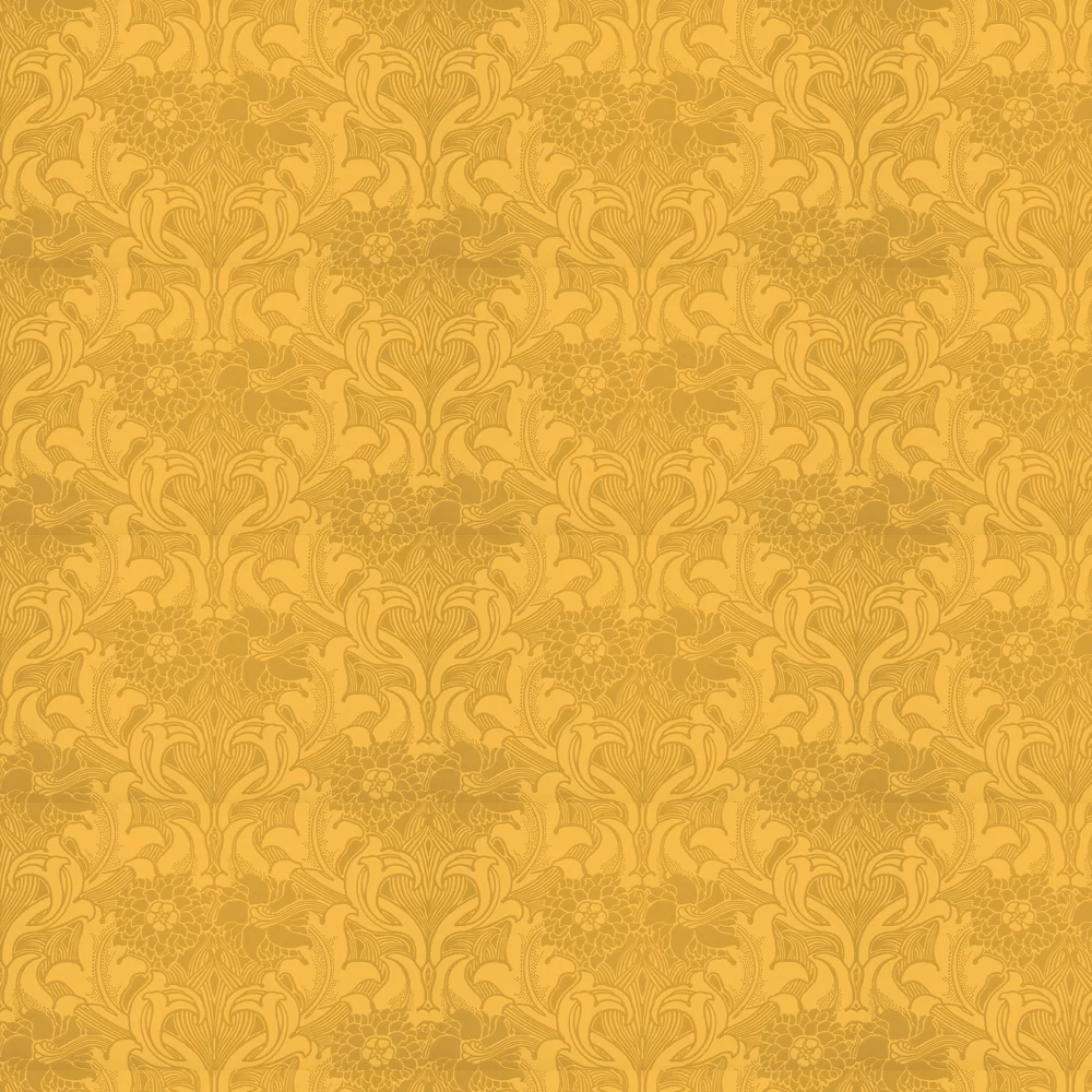 Dahlia Scroll Wallpaper - Giallo - Little Greene - 0263DAGIALL - Premier Wallcovering