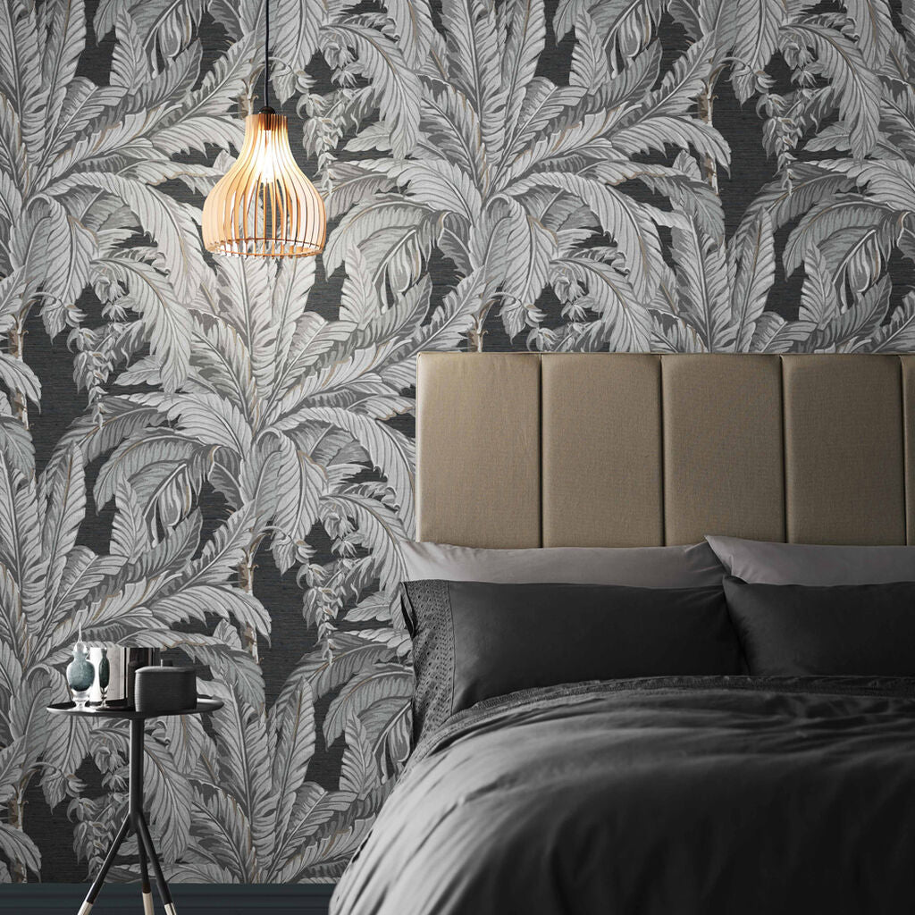 Daintree Palm Wallpaper - Sterling - Graham & Brown - 112019 - Premier Wallcovering