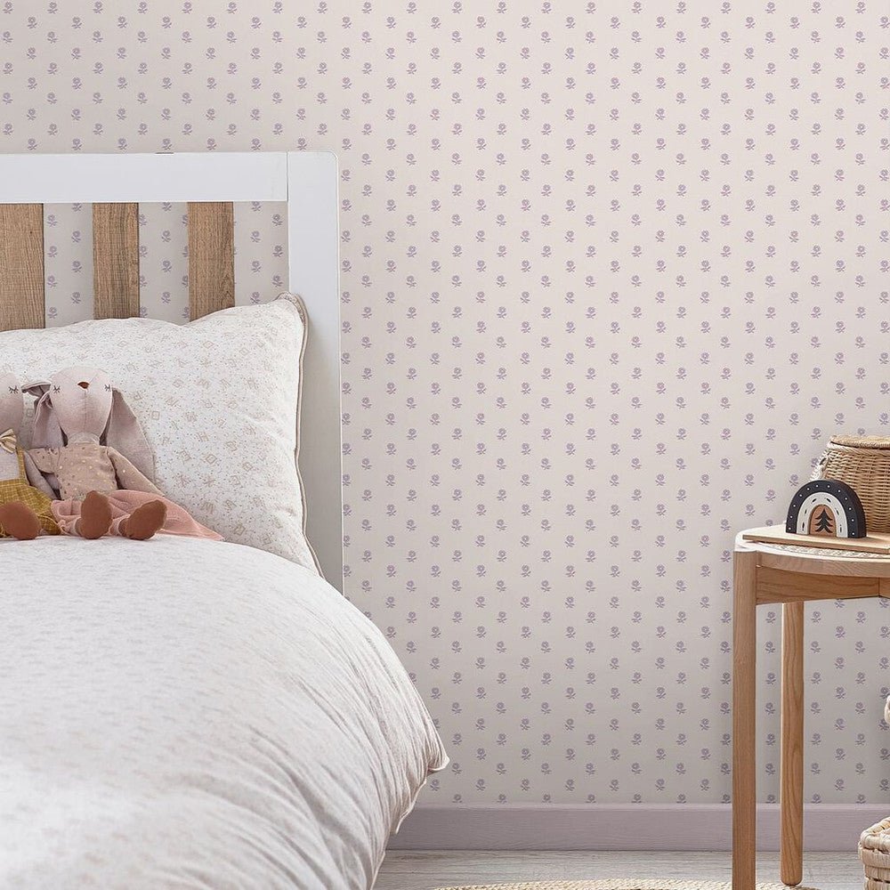 Daisy Wallpaper - Lavender Purple - Laura Ashley - 119864 - Premier Wallcovering