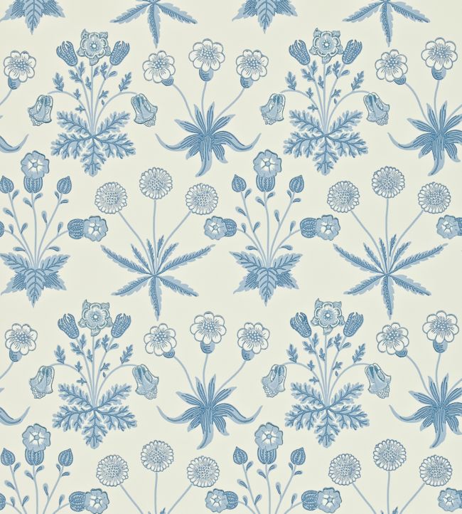 Daisy Wallpaper - Blue/Ivory - 212561 - Morris & Co - Premier Wallcovering