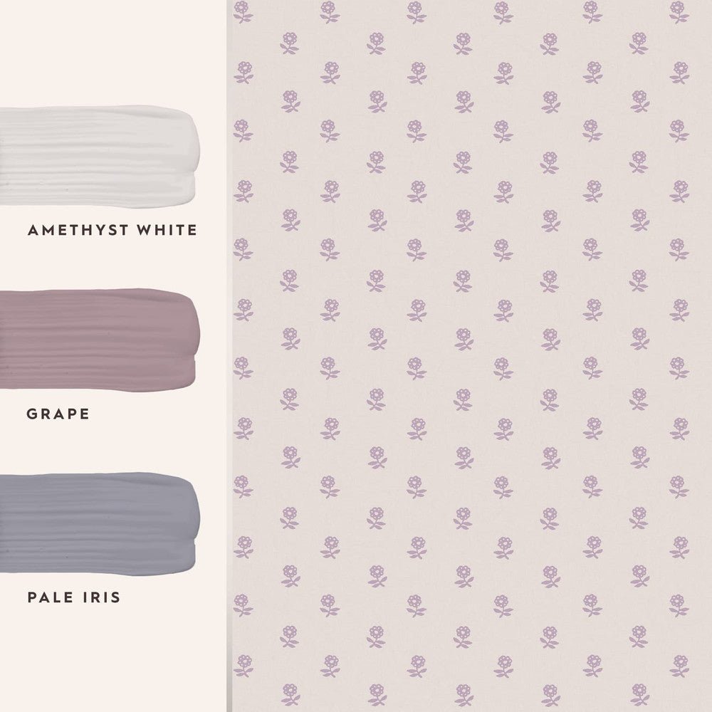 Daisy Wallpaper - Lavender Purple - Laura Ashley - 119864 - Premier Wallcovering
