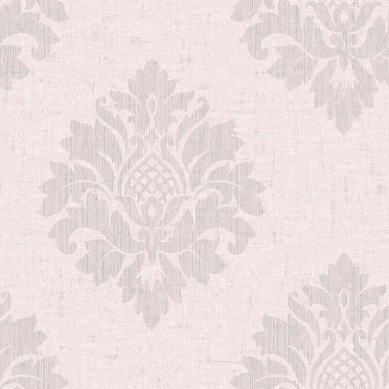Damask Textured Wallpaper - Pink - SK Filson - FI2005 - Premier Wallcovering