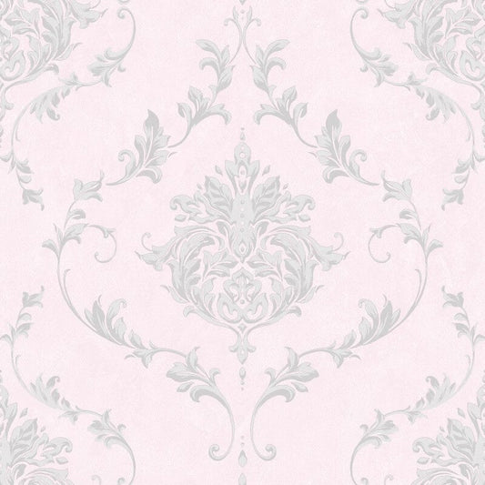 Damask Wallpaper - Pink - SK Filson - SK10043 - Premier Wallcovering