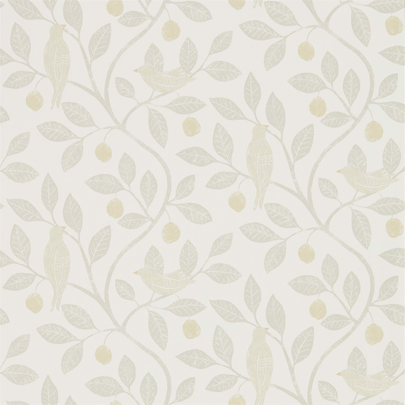 Damson Tree Wallpaper - Linen/Honey - Sanderson - DHPO216366 - Premier Wallcovering