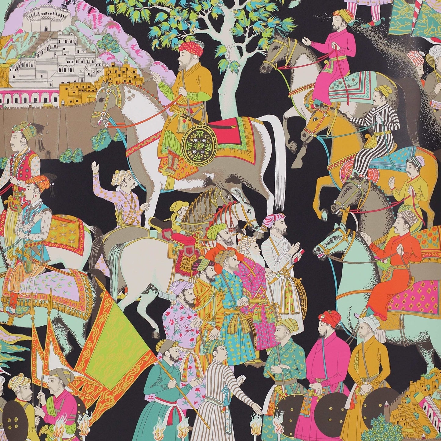 Dara Wallpaper - Noir - Manuel Canovas - 03074/03 - Premier Wallcovering