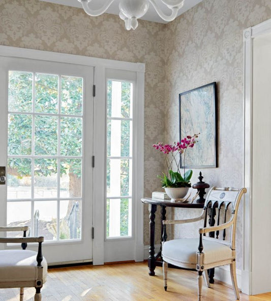 Darcey Damask Wallpaper - Lavender - Anna French - AT16119 - Premier Wallcovering