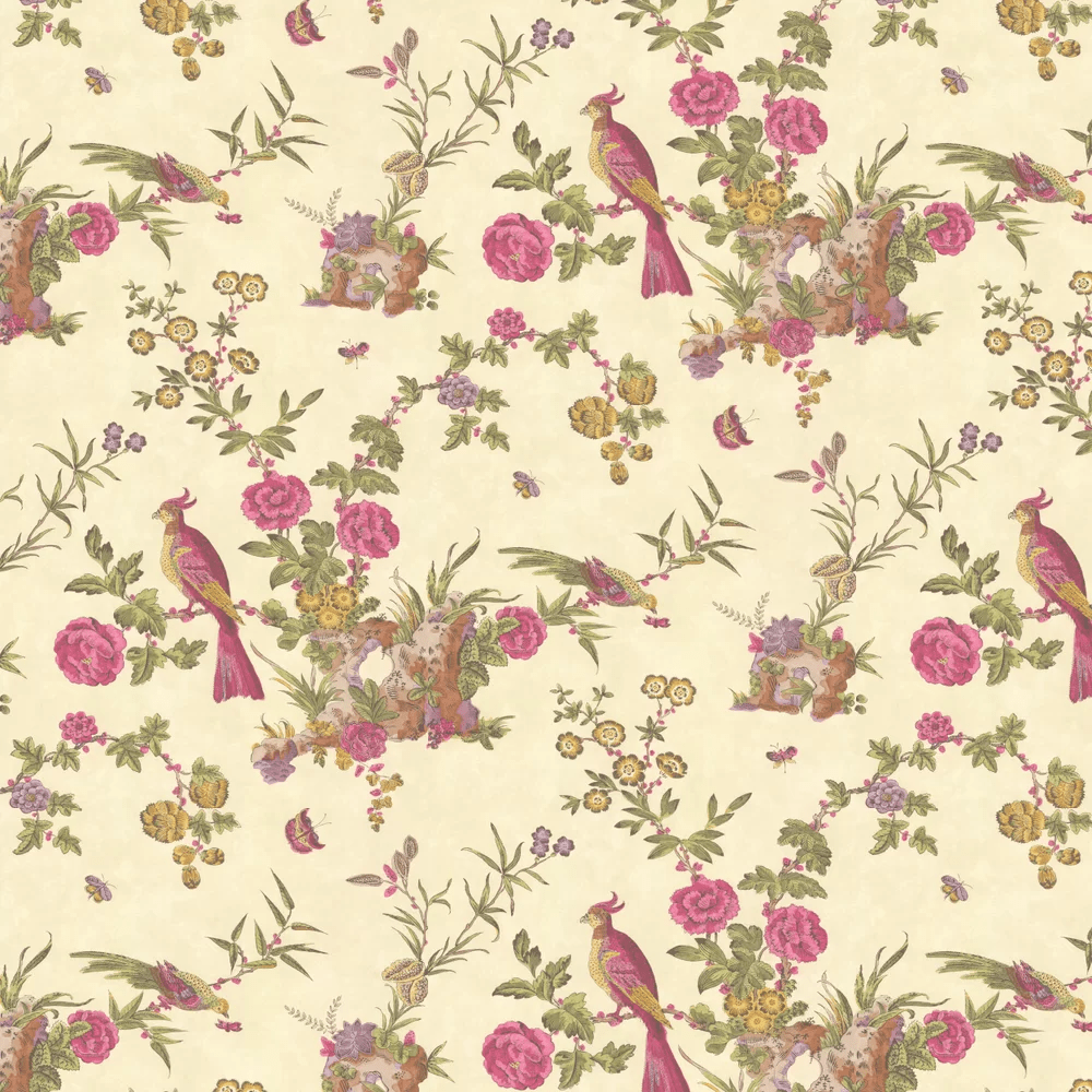 Darwin Wallpaper - Pale Yellow - Little Greene - 0247DAJEUNE - Premier Wallcovering
