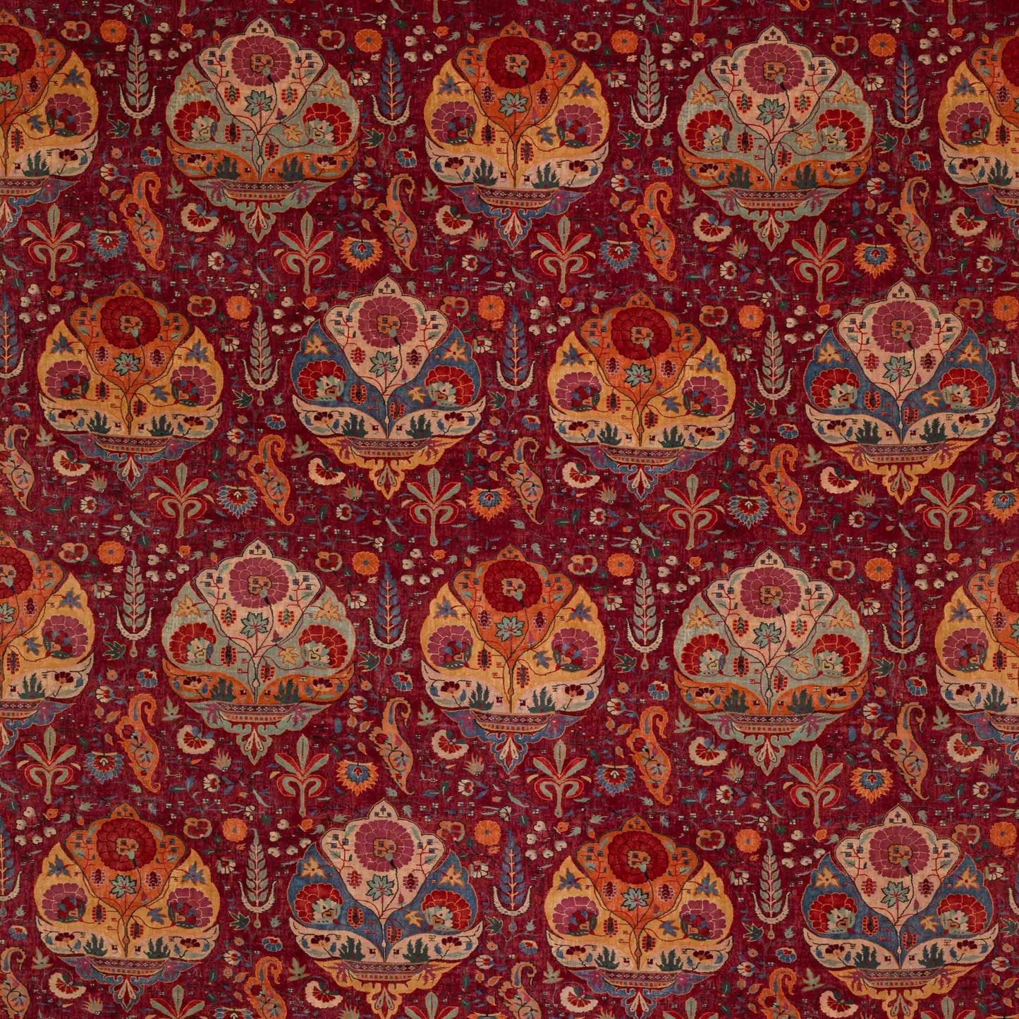 Darya Velours Fabric - Grenat - Manuel Canovas - M4183-02 - Premier Wallcovering