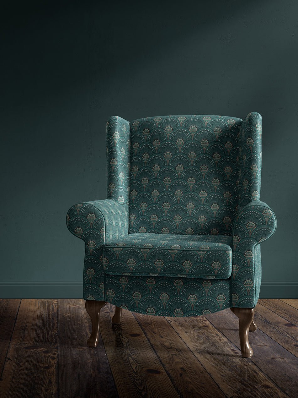 Deco Martini Recycled Velvet Fabric - Green Gold - Divine Savages - DVS069-DM-GR-GOLD-VEL - Premier Wallcovering