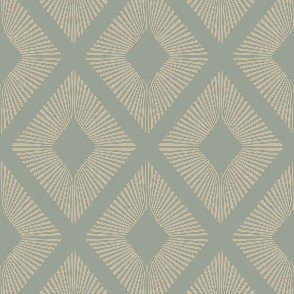 Deco Triangle Wallpaper - Sage - Next - 120202 - Premier Wallcovering