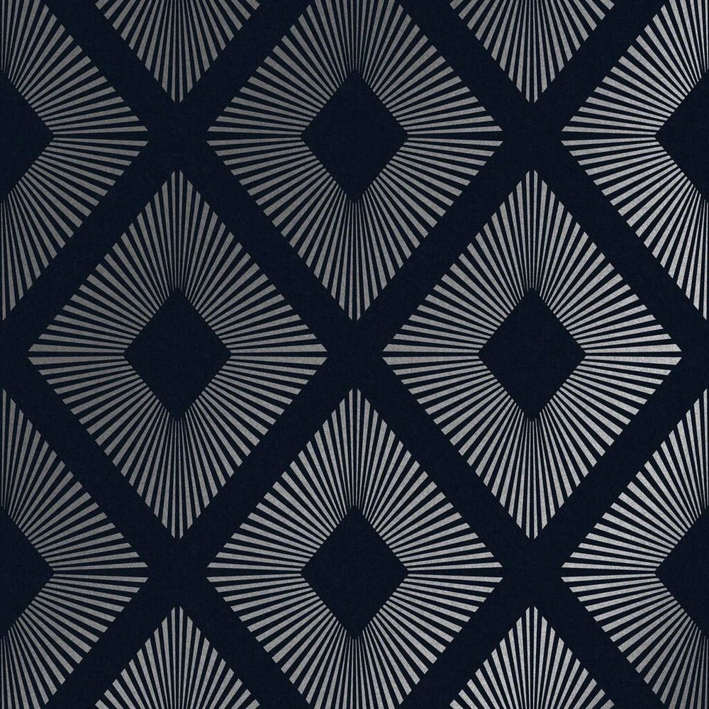 Deco Triangle Wallpaper - Navy - Next - 118272 - Premier Wallcovering