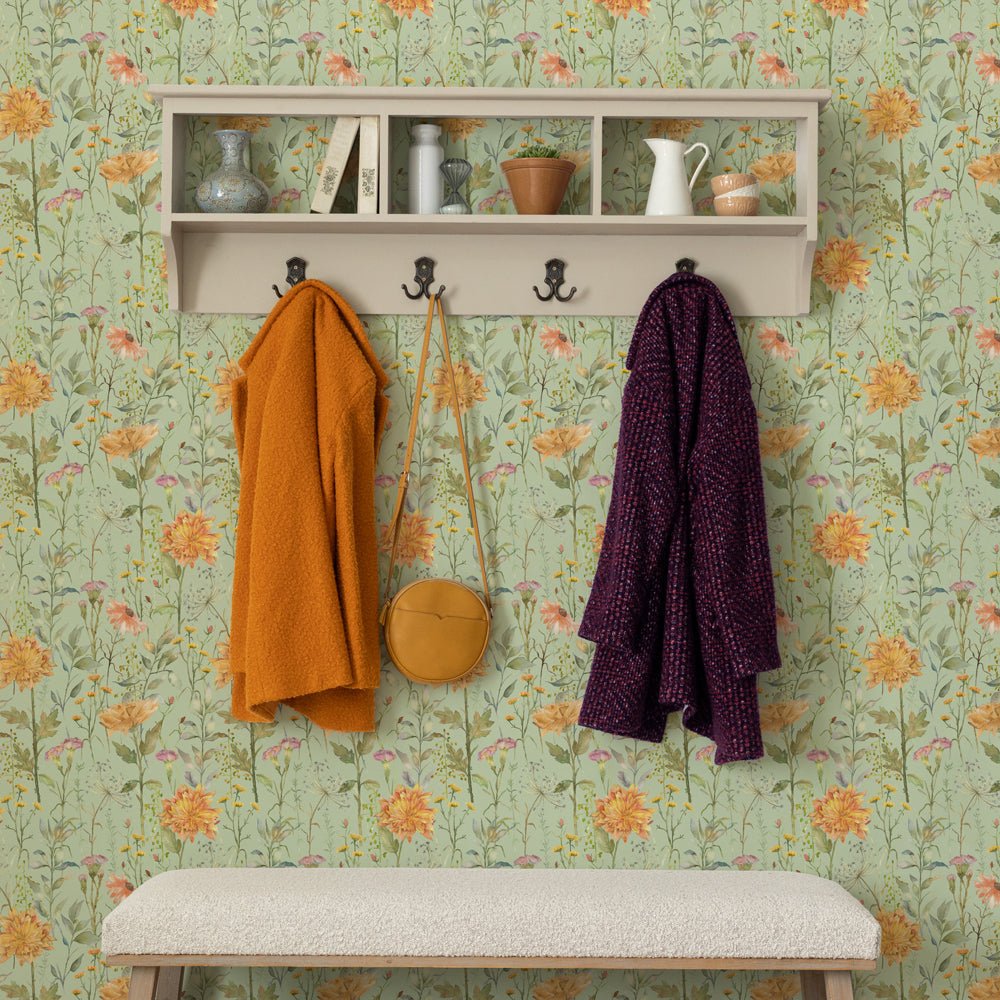 Delamere Wallpaper - Sage - Voyage Maison - DELAMER/WPO/SAG - Premier Wallcovering