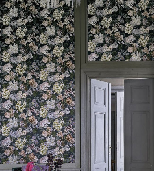 Delft Flower Wallpaper - Charcoal - PDG1033/01 - Designers Guild - Premier Wallcovering