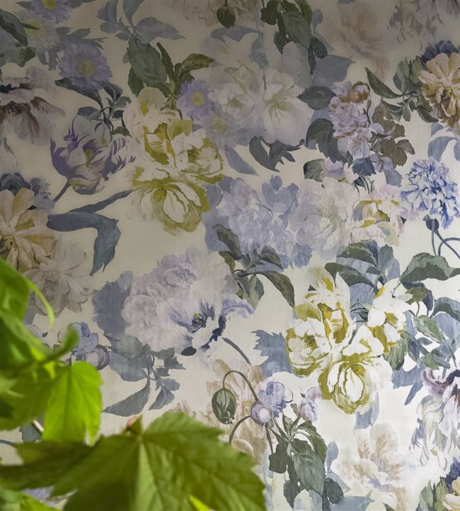 Delft Flower Wallpaper - Pewter - PDG1033/05 - Designers Guild - Premier Wallcovering