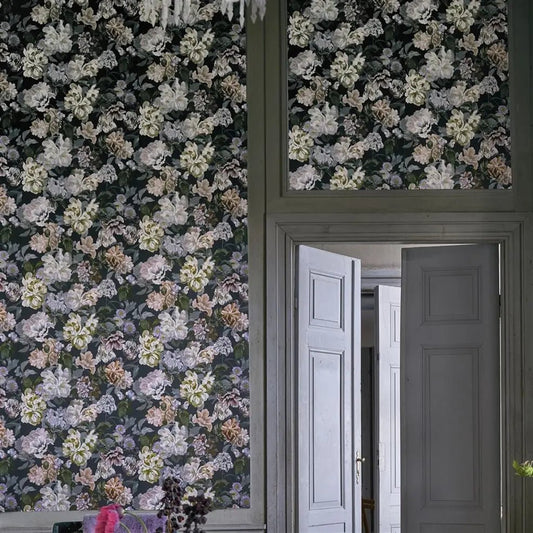 Delft Flower Wallpaper - Charcoal - Designers Guild - PDG1033/01 - Premier Wallcovering