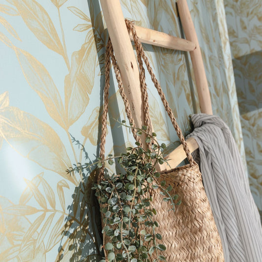 Delicate Wallpaper - Smoke Blue - Caselio - 102636002 - Premier Wallcovering