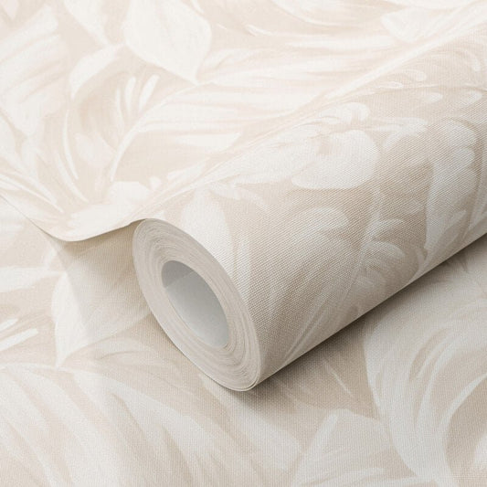 Deliciosa Leaves Wallpaper - Beige - Erismann - 10416 - 02 - Premier Wallcovering
