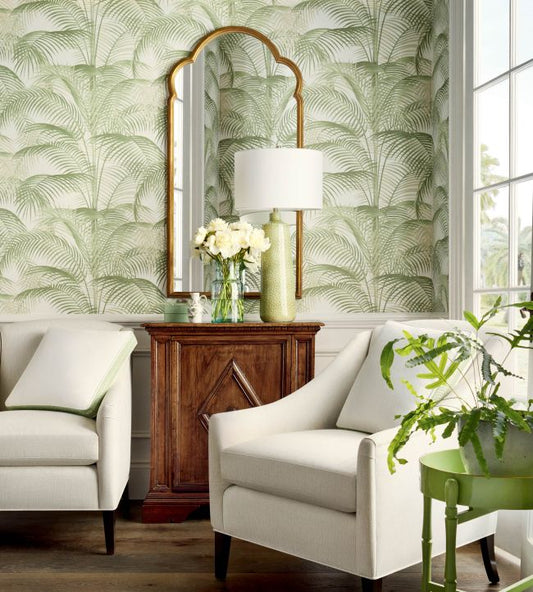 Delray Wallpaper - Sage - Thibaut - T13939 - Premier Wallcovering