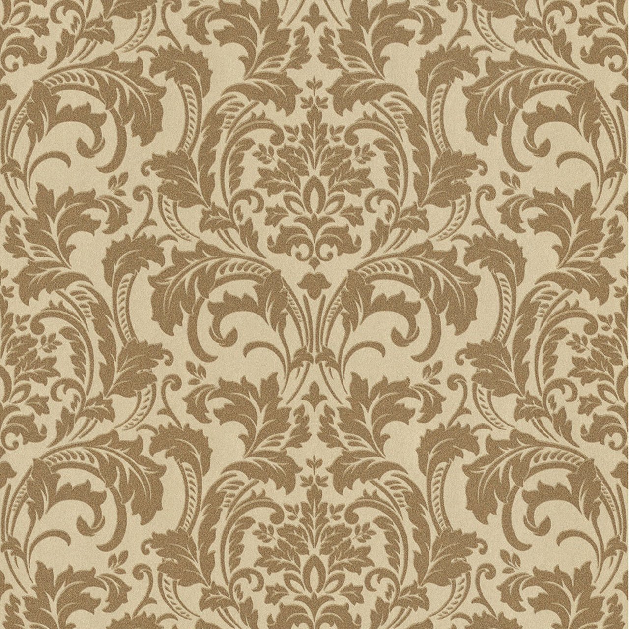 Deluxe Guido Damask Maria Kretschmer Wallpaper - Gold - P+S International - 41005 - 40 - Premier Wallcovering
