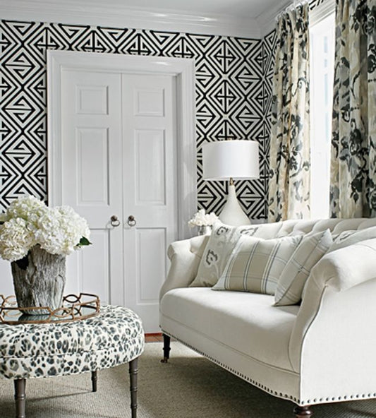 Demetrius Wallpaper - Natural - Thibaut - T24304 - Premier Wallcovering