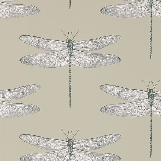 Demoiselle Wallpaper - Jute/Slate - HGAT111241 - Harlequin - Premier Wallcovering