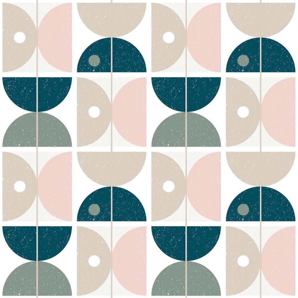 Diablo Wallpaper - Whale Blue, Desert Sage & Powder Pink - Lust Home - LH900131 - Premier Wallcovering