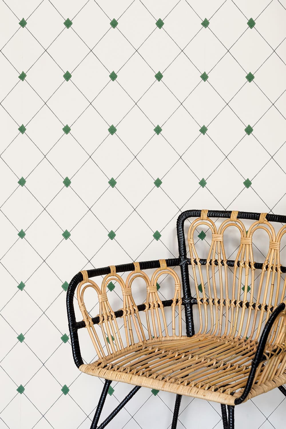 Diamond Trellis Wallpaper - Green - BG2800201 - Barneby Gates - Premier Wallcovering