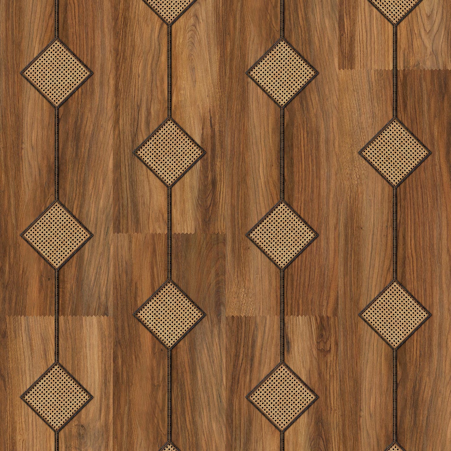 Diamond Webbing Wallpaper - Oak - NLXL - MRV - 15 - Premier Wallcovering
