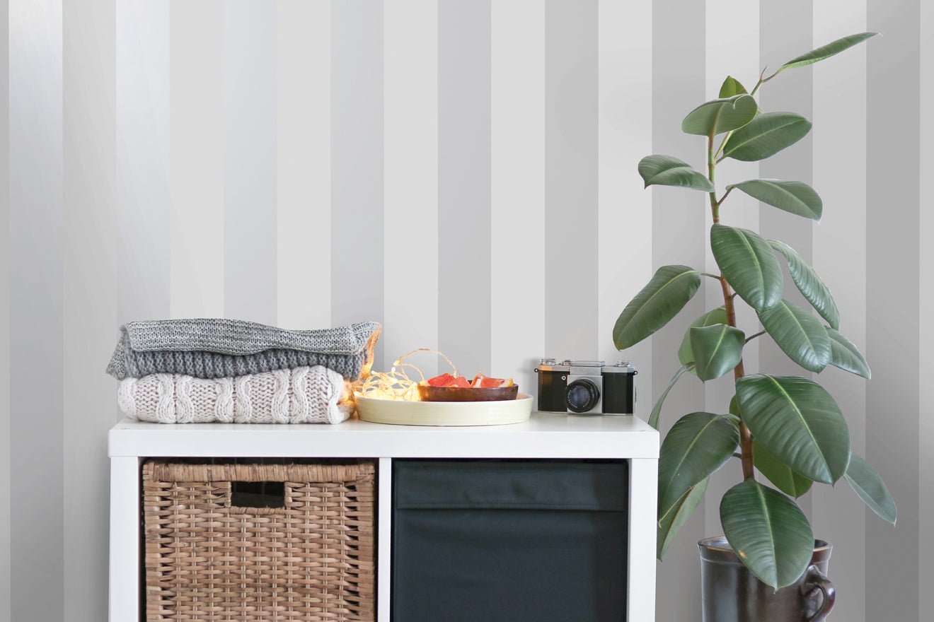 Dillan Stripe Wallpaper - Grey/Silver - Holden Décor - 12760 - Premier Wallcovering