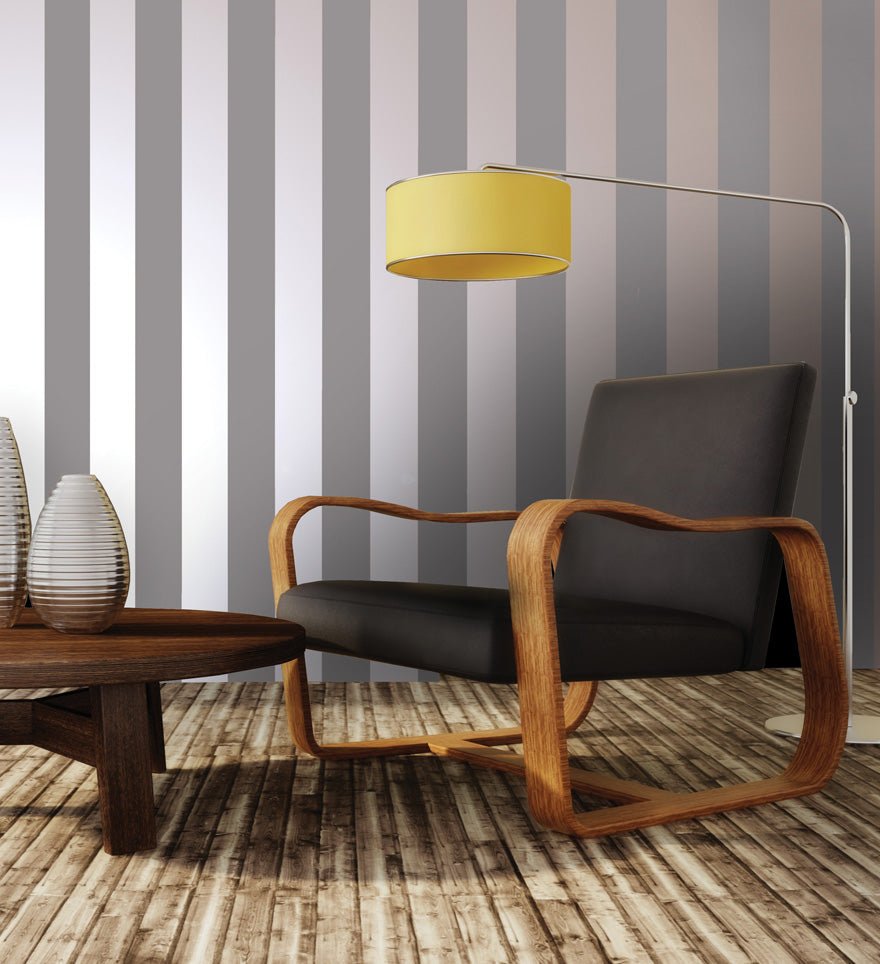 Dillan Stripe Wallpaper - Rosegold/Grey - Holden Décor - 12762 - Premier Wallcovering