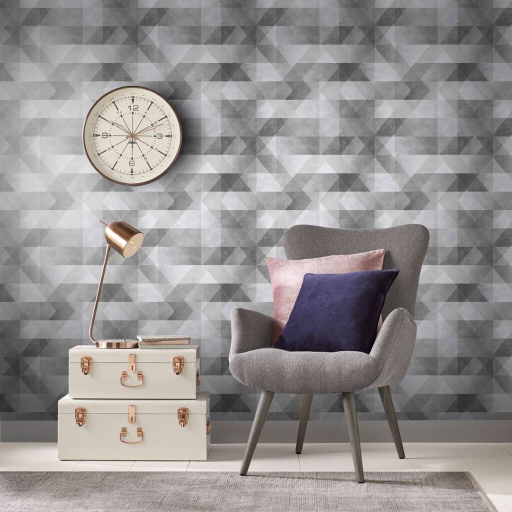 Dimension Wallpaper - Slate - Graham & Brown - 103662 - Premier Wallcovering