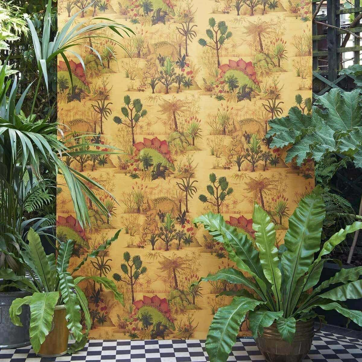 Dinosauria Wallpaper - Turmeric - House of Hackney - 1 - WA - DIN - DI - TUR - XXX - Premier Wallcovering