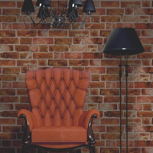 Distinctive Brick Wallpaper - Red/Brown - Fine Décor - FD31045 - Premier Wallcovering