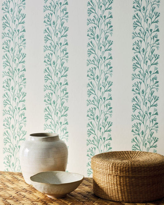 Dita Wallpaper - Aqua - J196W - 01 - Jane Churchill - Premier Wallcovering