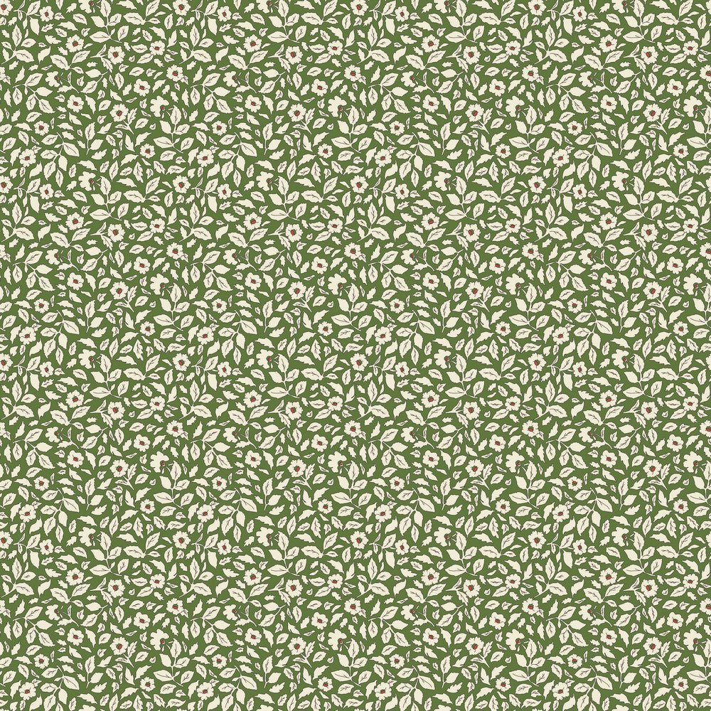 Ditsy Floral Wallpaper - Green - Joules - 128914 - Premier Wallcovering