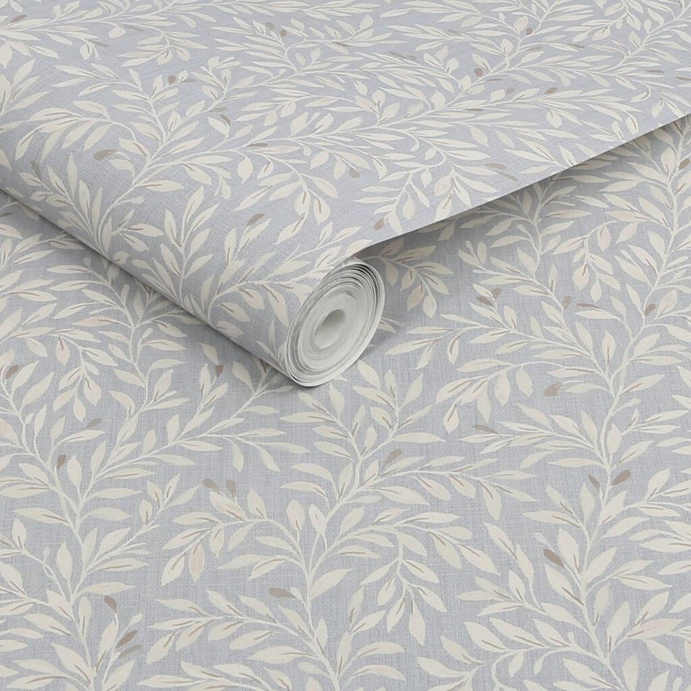 Ditsy Leaf Wallpaper - Grey - Next - 118263 - Premier Wallcovering