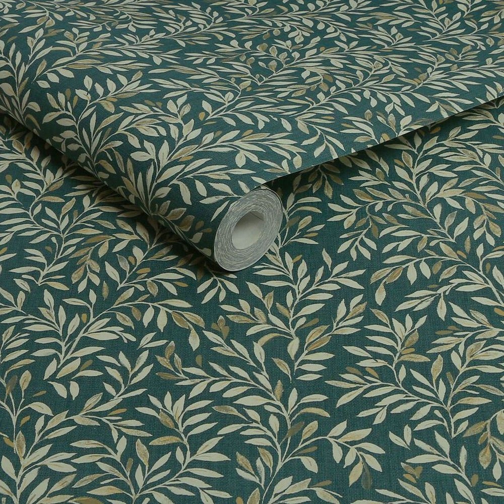Ditsy Leaf Wallpaper - Emerald - Next - 120204 - Premier Wallcovering