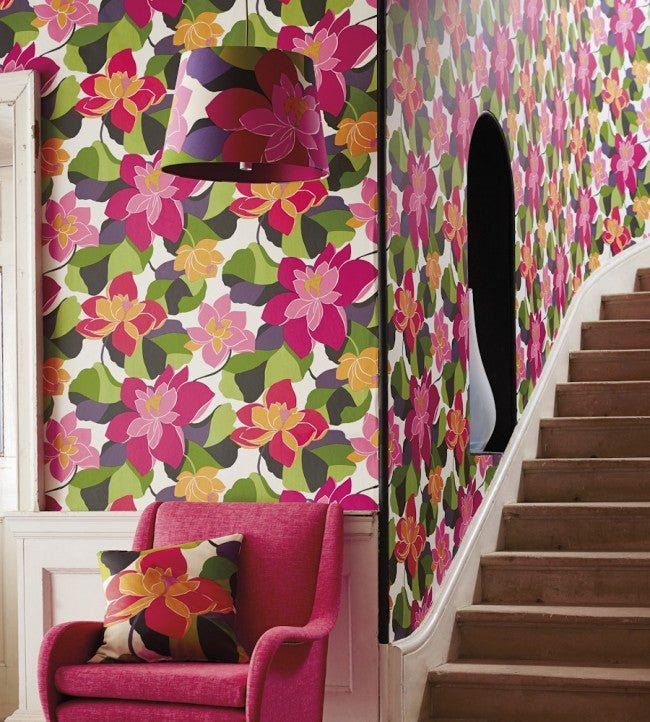 Diva Wallpaper - Peony / Sunset - NSWA110860 - Scion - Premier Wallcovering