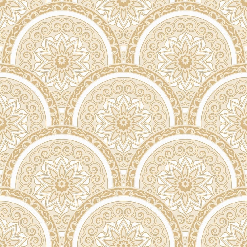 Divine Plates Metallic Wallpaper - Gold - SK Filson - SK10027 - Premier Wallcovering