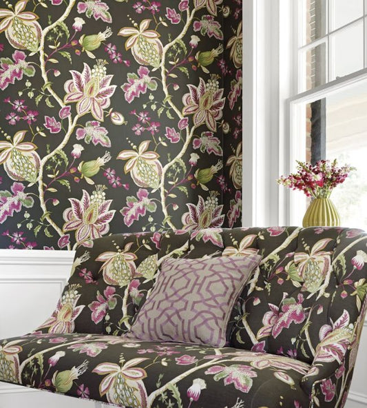 Donegal Wallpaper - Green & Grey - Thibaut - T13006 - Premier Wallcovering