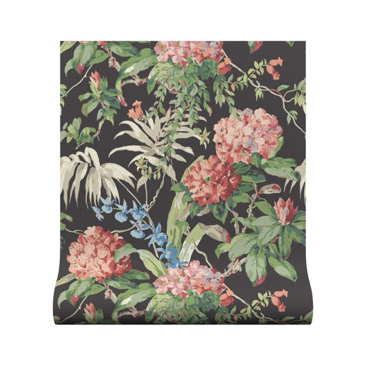 Dorchester Wallpaper - Black - Warner House - Premier Wallcovering