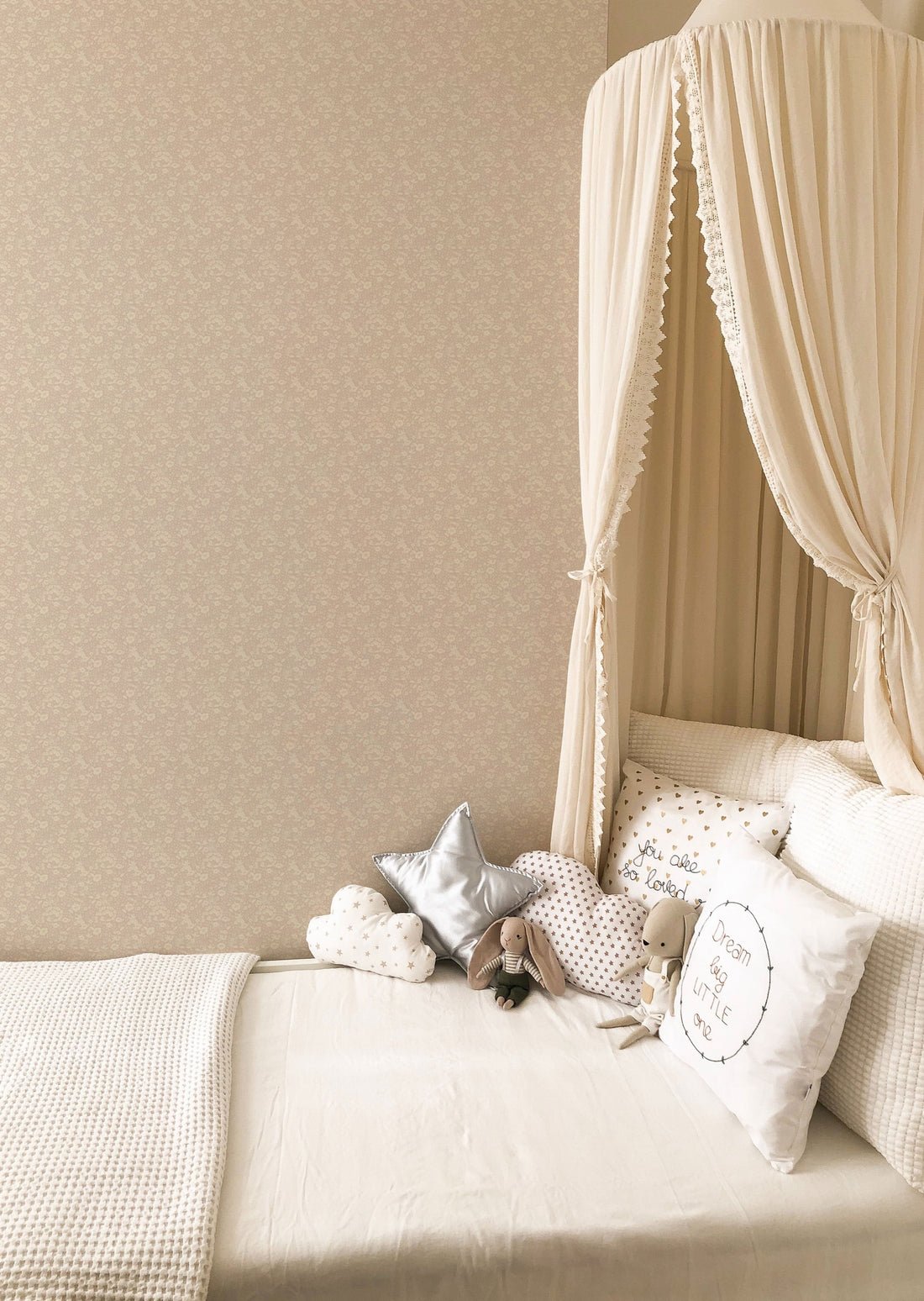 Doris Wallpaper - Dusty Pink - Summer Gray - Premier Wallcovering