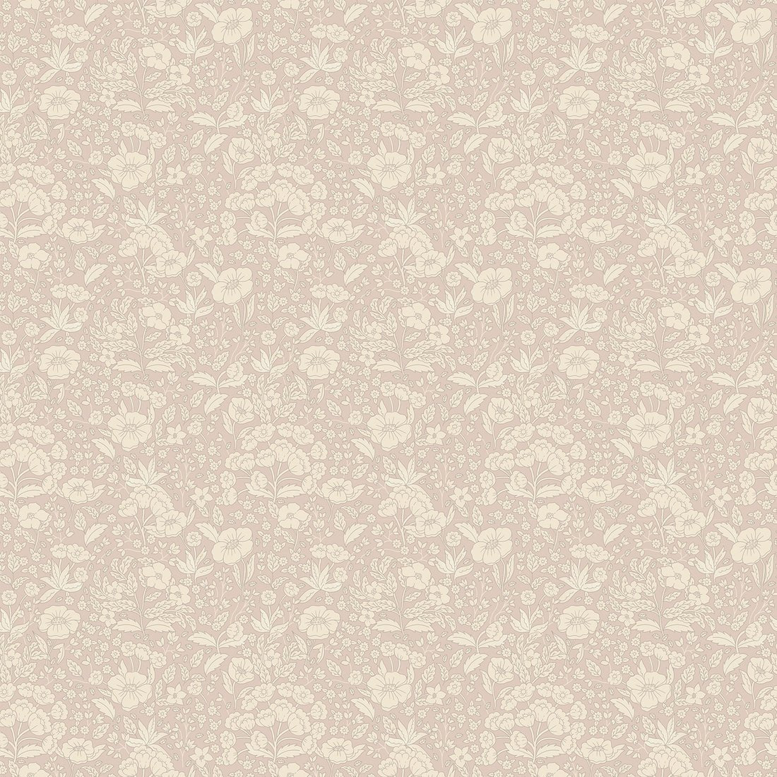 Doris Wallpaper - Dusty Pink - Summer Gray - Premier Wallcovering