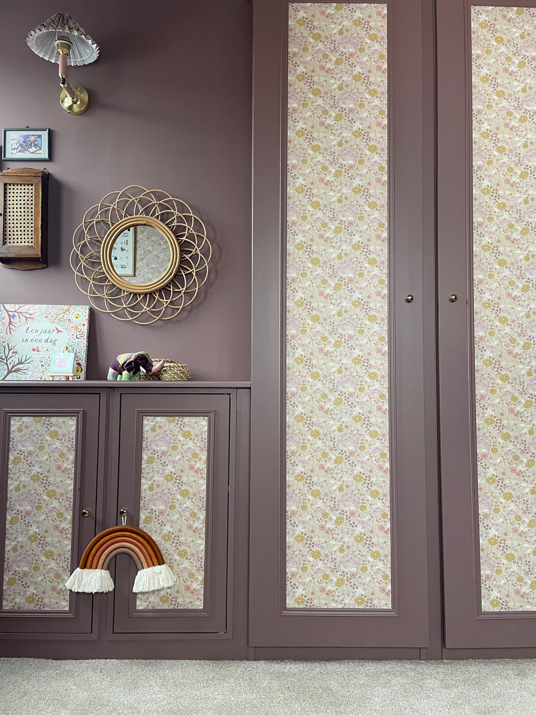 Doris Wallpaper - Pink - Summer Gray - Premier Wallcovering