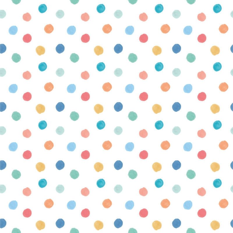 Dotty Wallpaper - Teal Mix - Hoopla Walls - HWA1318W - Premier Wallcovering