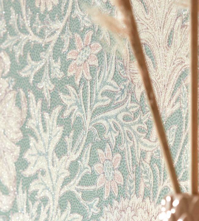 Double Bough Wallpaper - Teal Rose - 216680 - Morris & Co - Premier Wallcovering