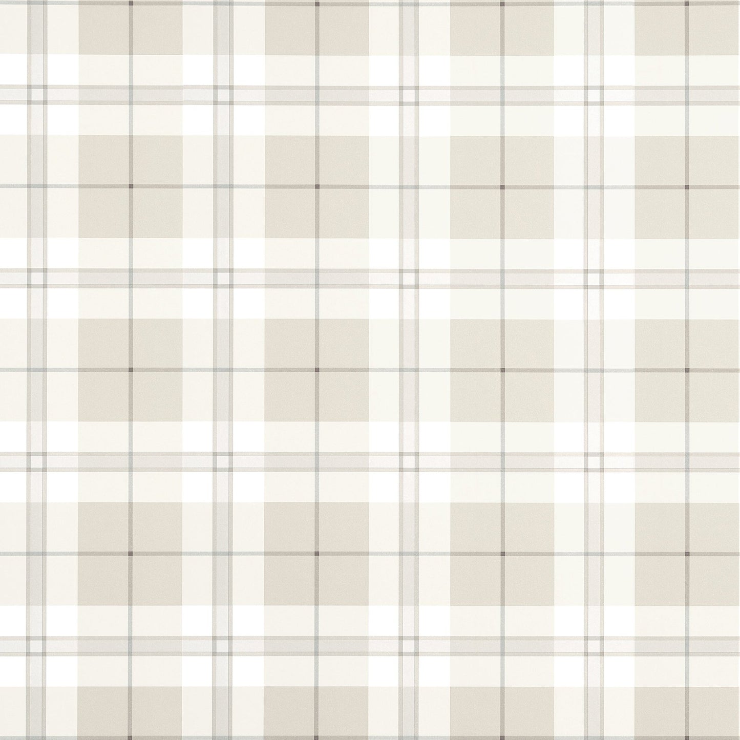 Douglas Plaid Wallpaper - Light Beige - Thibaut - T44072 - Premier Wallcovering