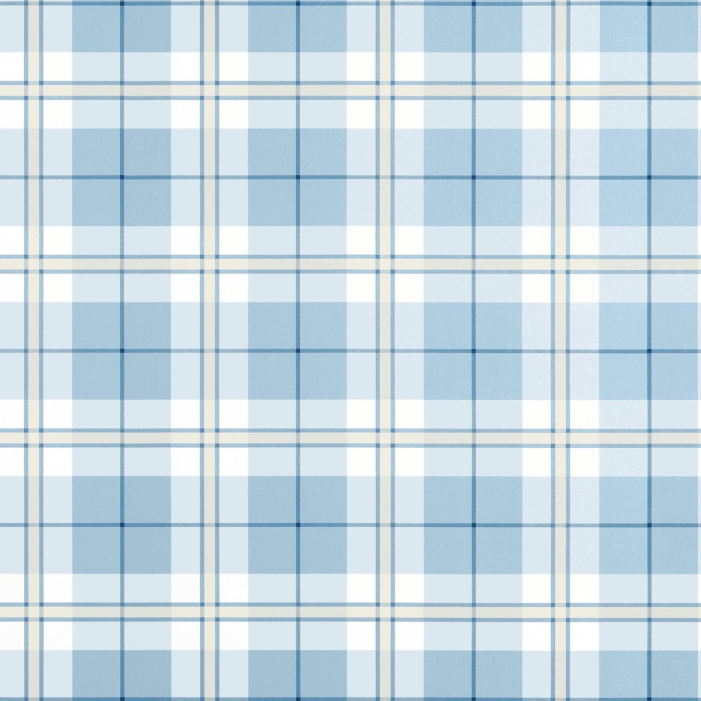 Douglas Plaid Wallpaper - Light Blue - Thibaut - T44075 - Premier Wallcovering